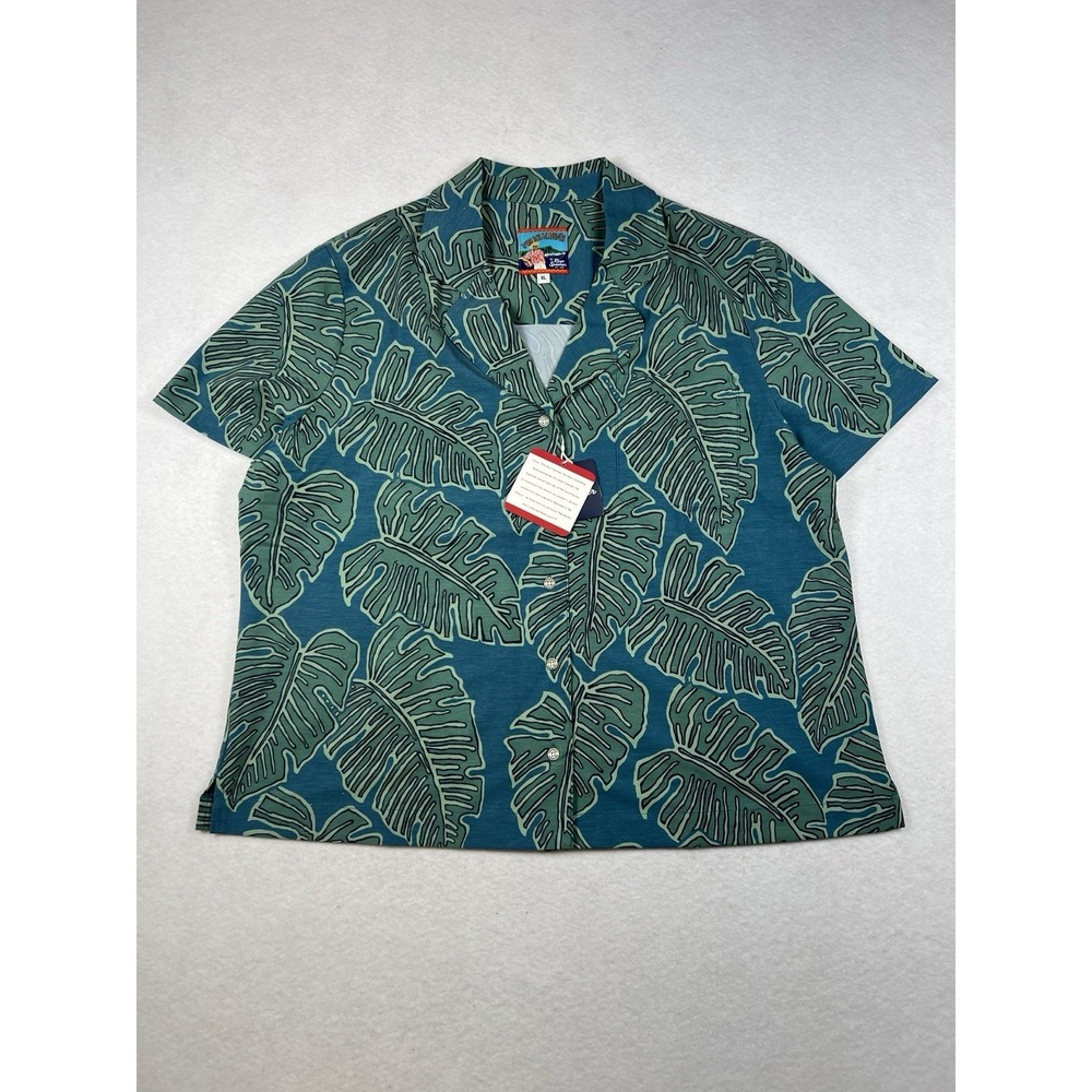 NEW Men's XL Reyn Spooner Joe Kealoha's AOP Pattern Floral Camp Hawaiian Shirt